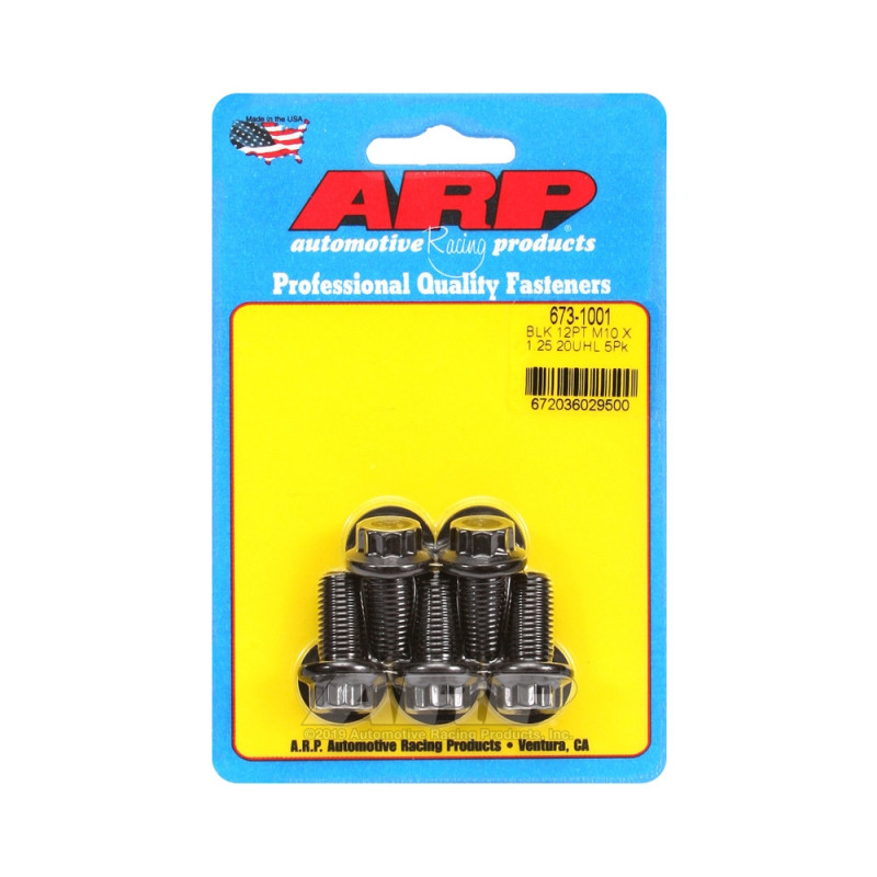 Set de șuruburi și piulițe universale ARP M10 x 1,25 – Oxid negru, 12 capete, x5 - ARP-673-1001 - 673-1001 - 3666618196770